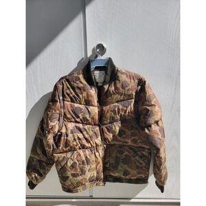 VTG Trophy-Club Camo Puffer Hunting Bomber Style Jacket Sz XXXL